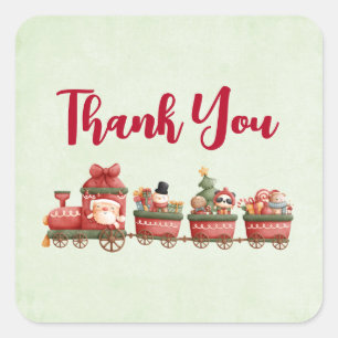 Adesivo Quadrado Treinamento de Natais vintages bonitos com brinque