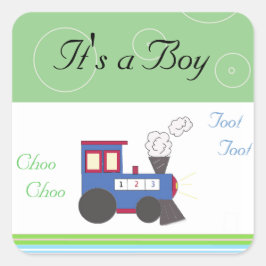 Adesivo Quadrado Trem Choo Choo Bebê Menino