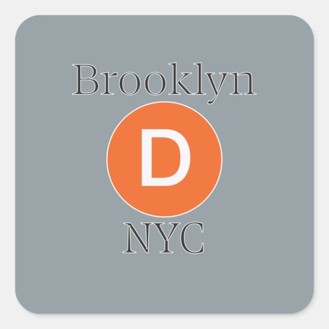 Adesivo Quadrado Trem D do Brooklyn (Frente)