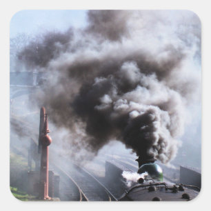 ADESIVO QUADRADO TREM DO VAPOR