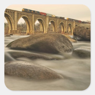 Adesivo Quadrado Trem sobre James River