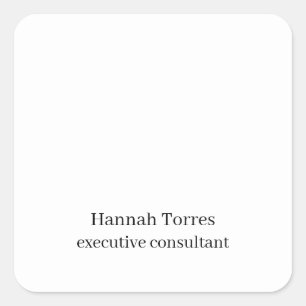 Adesivo Quadrado Trendy Black & White Plain Creative Modern