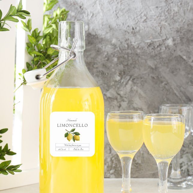 Adesivo Quadrado Trendy Lemon Event Weding Limoncello (Criador carregado)
