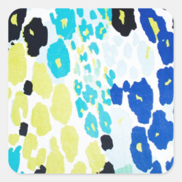 Adesivo Quadrado Trendy Modern Leopard Pattern