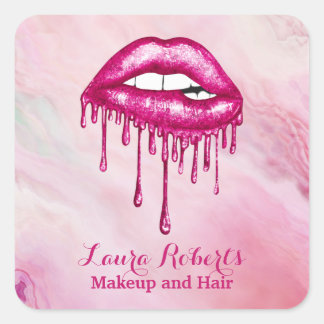 Adesivo Quadrado Trendy Professional Pink Drivers Lábios