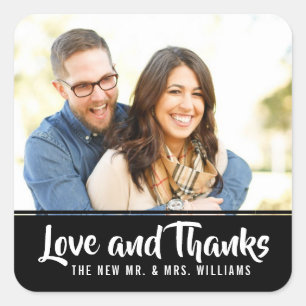 Adesivo Quadrado Trendy Typografia   Casamento Fotográfico Personal