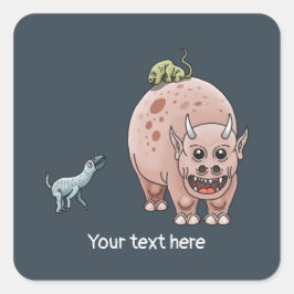Adesivo Quadrado Três Dinossauros