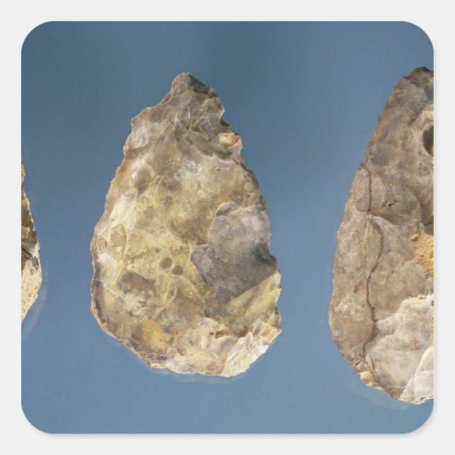 Adesivo Quadrado Três ferramentas de flint (Frente)