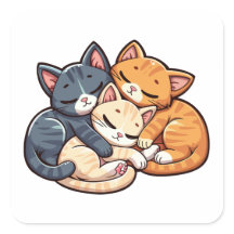 Três Gatinhos Adormecidos Design de Arte para Aman