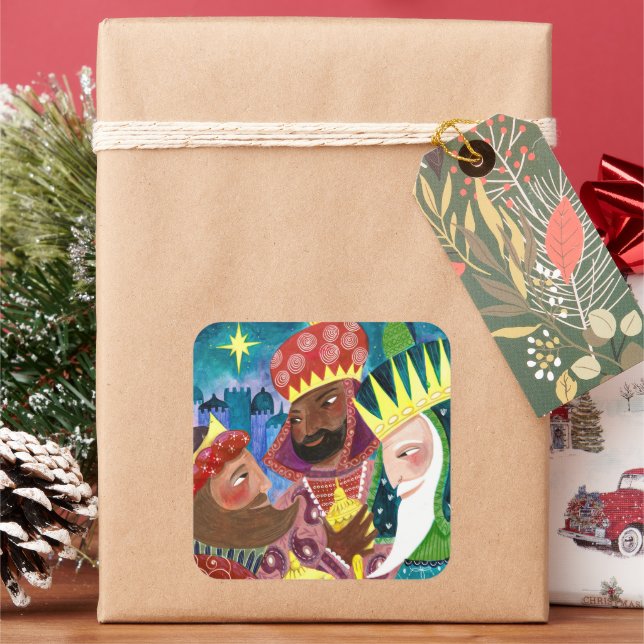 Adesivo Quadrado Três homens sábios Feriado religioso de Natal (Feriado)