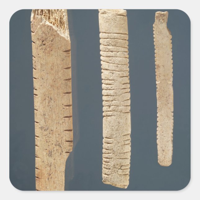 Adesivo Quadrado Três ossos decorados (Frente)