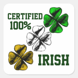 Adesivo Quadrado Três Shamrocks