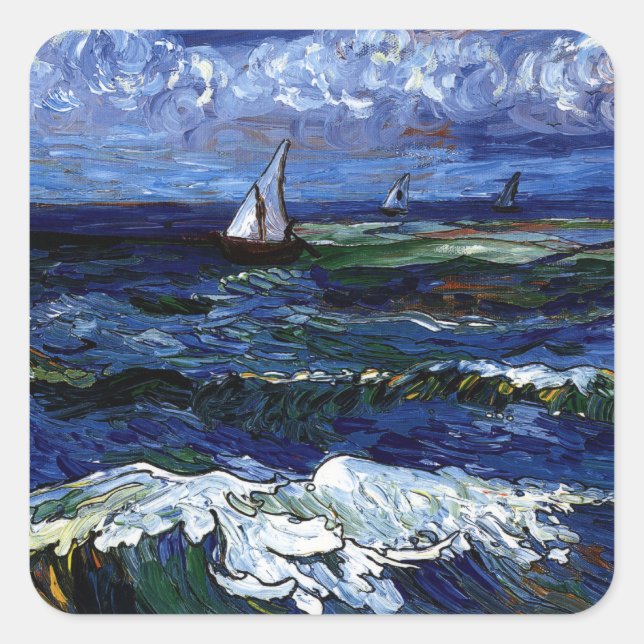 Adesivo Quadrado Três veleiros (Frente)