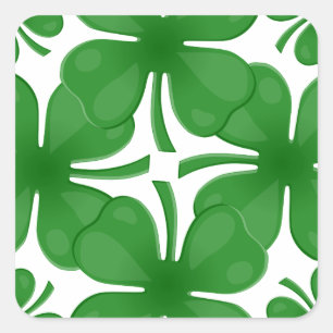 Adesivo Quadrado Trevo 4 folha