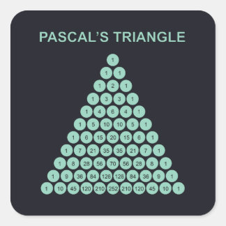 Adesivo Quadrado Triângulo de Pascal