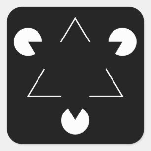 Adesivo Quadrado Triângulo Kanizsa