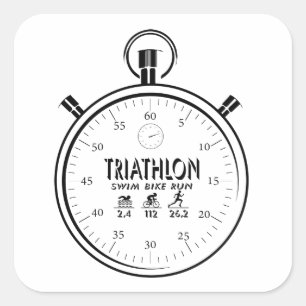 Adesivo Quadrado Triathlon