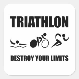 Adesivo Quadrado Triathlon Destroy