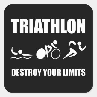 Adesivo Quadrado Triathlon Destroy