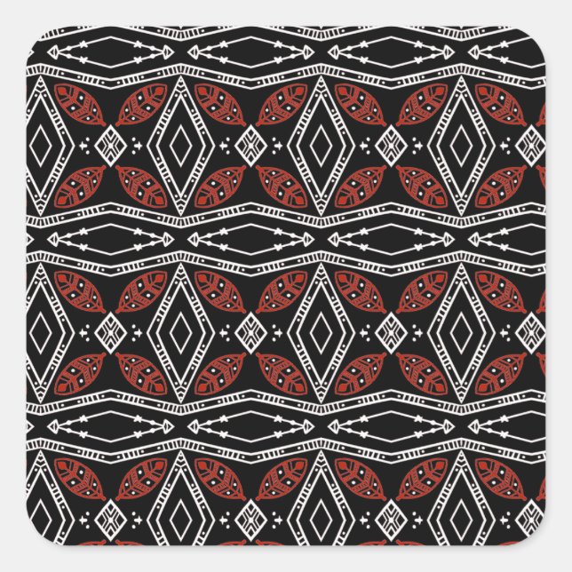 Adesivo Quadrado Tribal Diamond (Frente)