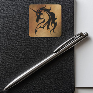 Adesivo Quadrado Tribal Stone Unicorn