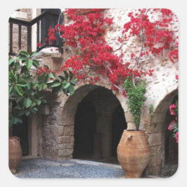 Adesivo Quadrado Tribunal da Igreja do mosteiro de Toplou CRETE GRÉ