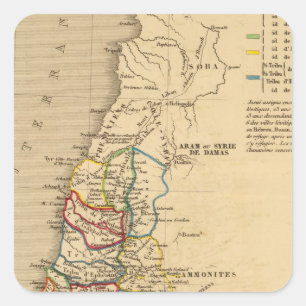 Adesivo Quadrado Tribus do en 12 do partagee de Terre Sainte do La