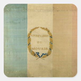 Adesivo Quadrado Tricolore com livre vivo ou o Die da divisa '
