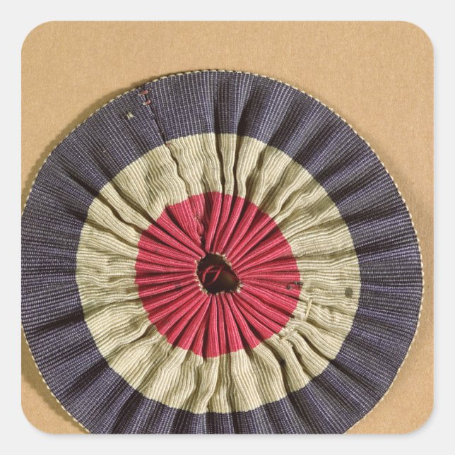 Adesivo Quadrado Tricolore rosette (Frente)