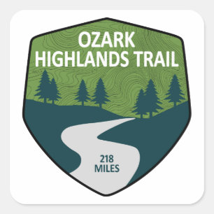 Adesivo Quadrado Trilha das Terras Altas de Ozark