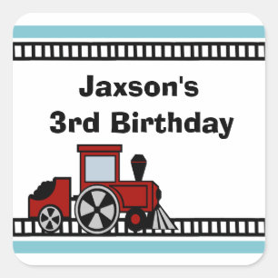 Adesivo Quadrado Trilhas felizes Choo Choo