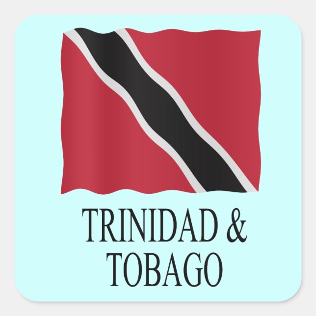 Adesivo Quadrado Trinidad and Tobago flag (Frente)