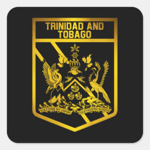 Adesivo Quadrado Trinidad e Tobago Emblem