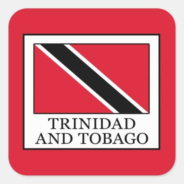Adesivo Quadrado Trinidade e Tobago (Frente)