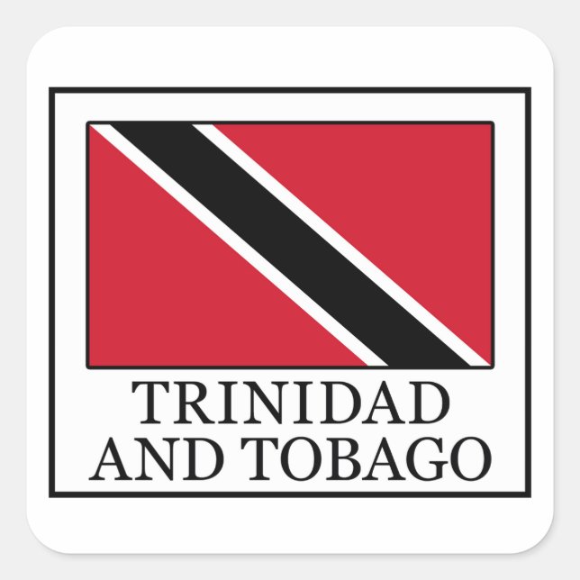 Adesivo Quadrado Trinidade e Tobago (Frente)
