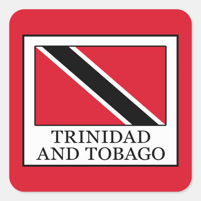 Adesivo Quadrado Trinidade e Tobago (Frente)