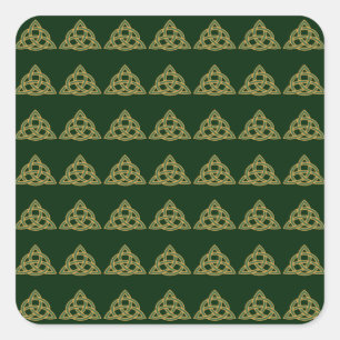 Adesivo Quadrado Trinity Knot Green Stickers