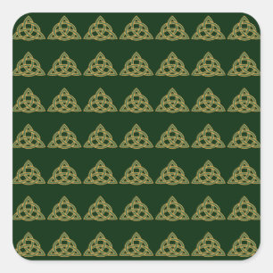 Adesivo Quadrado Trinity Knot Green Stickers