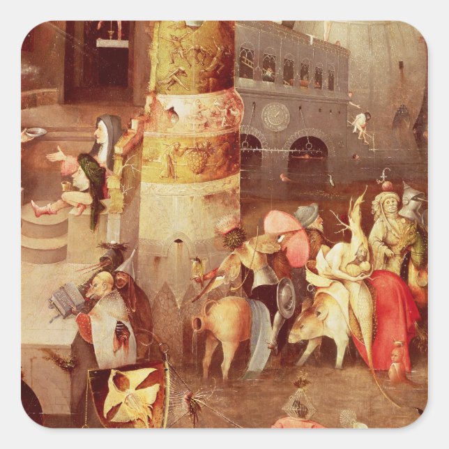 Adesivo Quadrado Triptych da Tentação da Rua. Anthony (Frente)