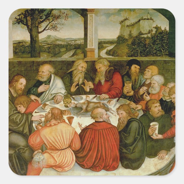 Adesivo Quadrado Triptych, painel esquerdo, Philipp Melanchthon (Frente)