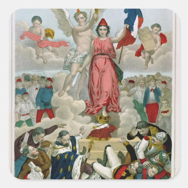 Adesivo Quadrado Triunfo da República, 1875 (Frente)