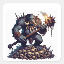 Adesivo Quadrado Troll