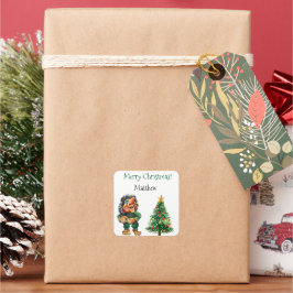 Adesivo Quadrado Troll de Natal barato e Delícia de Árvore