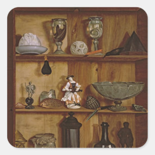 Adesivo Quadrado Trompe - l ' oeil com uma estatueta de Hercules