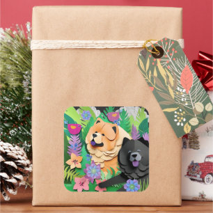 Adesivo Quadrado TROPIC TANGO Red Black Chow