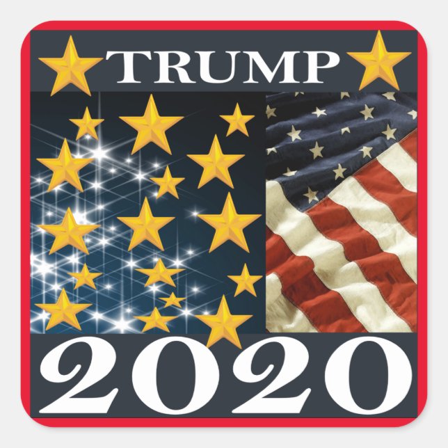 ADESIVO QUADRADO TRUMP 2020 (Frente)
