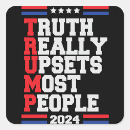 Adesivo Quadrado Trump 2024