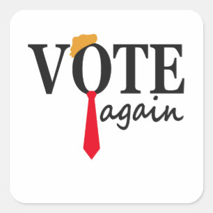 Adesivo Quadrado Trump 2024 Votar Novamente Presente Patriótico Ame