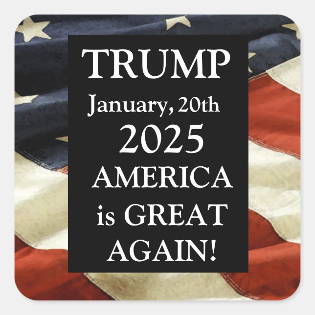 ADESIVO QUADRADO TRUMP 2025 (Frente)