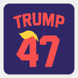 Adesivo Quadrado Trump 47 Presidente